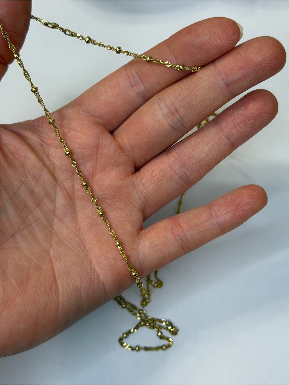 Gold Tone 925 Long Necklace